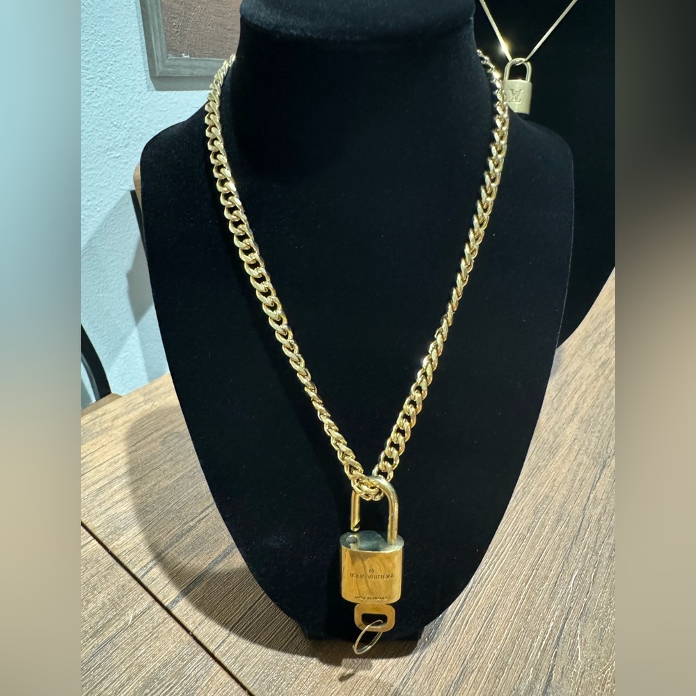 Lv lock necklace